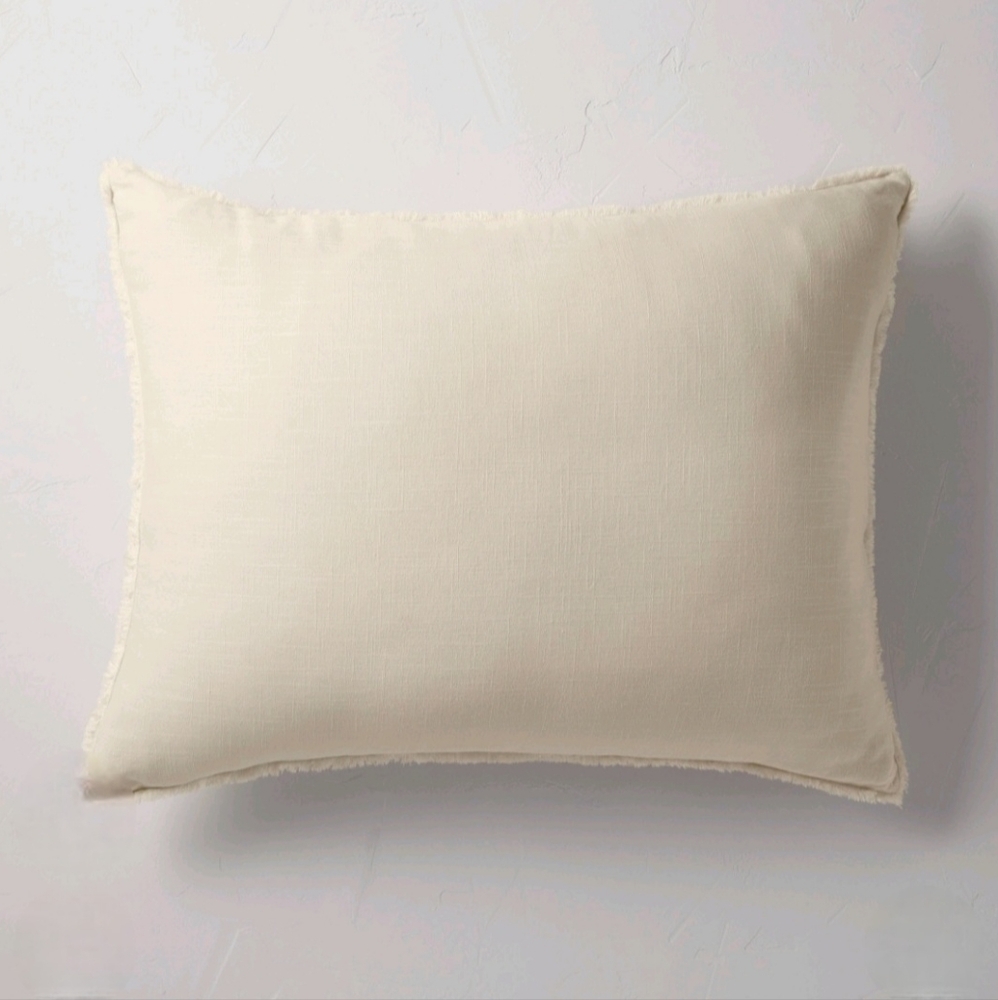 Casaluna King Euro Heavyweight Linen Blend Throw Pillow Natural